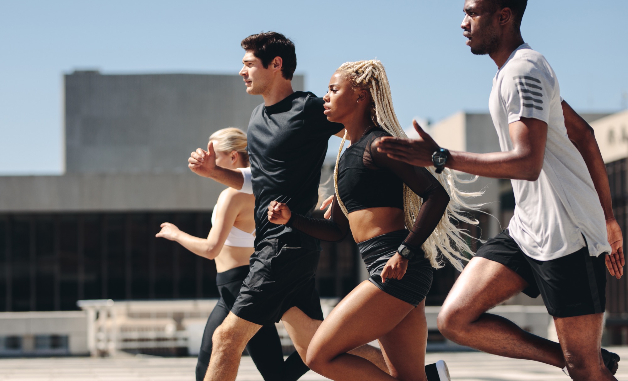 HIT Fitness Run Club members on a group run